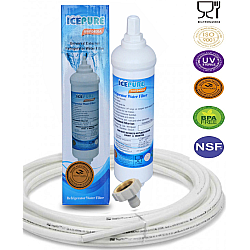 Icepure Filtre à eau compatible LG 3219JA3001E (avec tuyau & raccord robinet) – Set complet Icepure Filtre à eau compatible LG 3219JA3001E (avec tuyau & raccord robinet) – Set complet