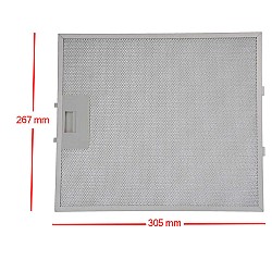Filtre à graisse en métal 289x352mm pour ETNA 347202 par Alapure 