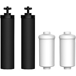 Eléments de filtre à eau Black Berkey + Berkey PF-2 par Alapure Set