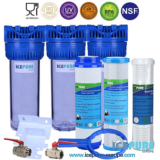 Filtre à eau pour toute la maison avec filtre lavable Filtre à eau pour toute la maison avec filtre lavable