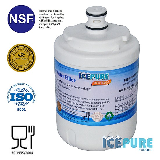 Icepure Filtre à eau adapté à Arcelik 4830310100 Icepure Filtre à eau adapté à Arcelik 4830310100