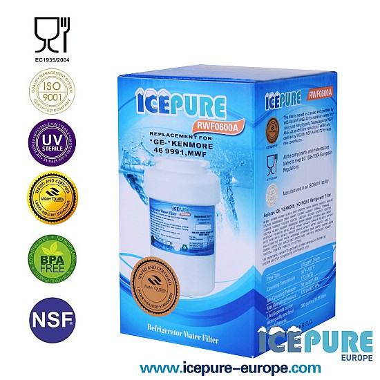 Icepure RWF0600A Filtre à eau pour C00094394 / EFF-6013A Icepure RWF0600A Filtre à eau pour C00094394 / EFF-6013A
