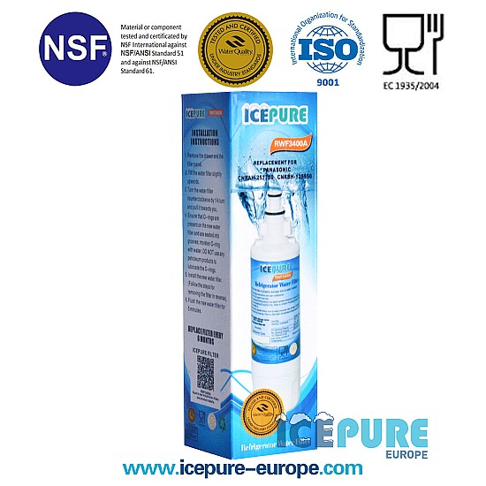 Icepure Filtre à eau pour EcoAqua EFF-6032B Icepure Filtre à eau pour EcoAqua EFF-6032B