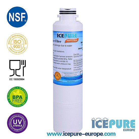 Icepure Filtre à eau pour EcoAqua EFF-6027A / Double O-ring Icepure Filtre à eau pour EcoAqua EFF-6027A / Double O-ring