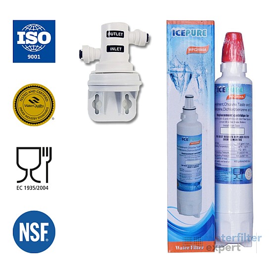 Filtre à eau et tête de filtre Icepure WFC2500A pour AP2-C401-G Filtre à eau et tête de filtre Icepure WFC2500A pour AP2-C401-G