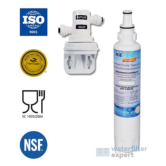 Filtre à eau et tête de filtre Icepure WFC2500A pour AP2-C401-G Filtre à eau et tête de filtre Icepure WFC2500A pour AP2-C401-G