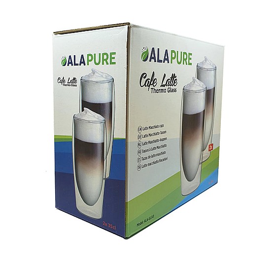 Verres thermos à double paroi Alapure Cafe Latte ALA-GLS41 Verres thermos à double paroi Alapure Cafe Latte ALA-GLS41