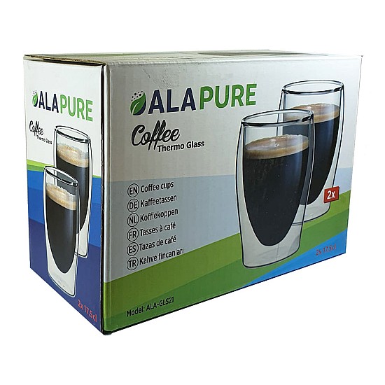 Alapure Verres à café thermo à double paroi ALA-GLS21 Alapure Verres à café thermo à double paroi ALA-GLS21