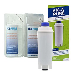 Kit d’entretien Alapure FMC006 – Filtre à eau + Détartrant ALA‑CMC603 compatible avec Delonghi Kit d’entretien Alapure FMC006 – Filtre à eau + Détartrant ALA‑CMC603 compatible avec Delonghi