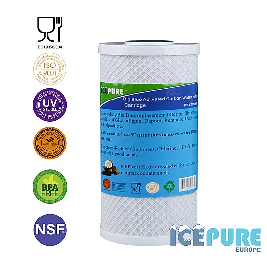Icepure 10inch Big Blue Carbon Filter - Carbon Block ICP-CTO10BB Icepure 10inch Big Blue Carbon Filter - Carbon Block ICP-CTO10BB