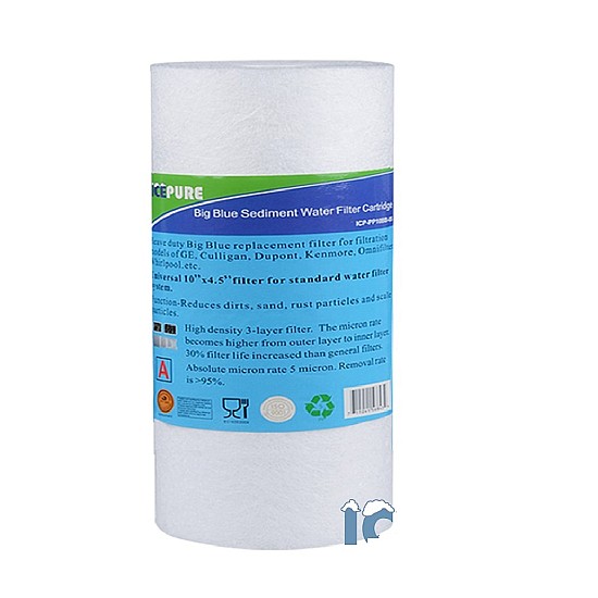 Icepure 10inch Big Blue Sediment Filter 5 Micron ICP-PP10BB-05 Icepure 10inch Big Blue Sediment Filter 5 Micron ICP-PP10BB-05