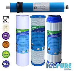 Kit de remplacement pour osmose inverse avec filtre à membrane de 50 GPD Kit de remplacement pour osmose inverse avec filtre à membrane de 50 GPD