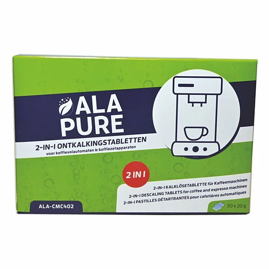 Alapure 2-in-1 Pastilles de détartrage 20 g pour Jura 70751 (30pcs) Alapure 2-in-1 Pastilles de détartrage 20 g pour Jura 70751 (30pcs)