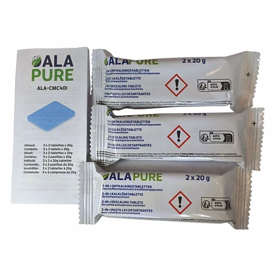 Alapure 2 in 1 Pastilles de détartrage pour Gaggenau 00311975 / VERO series / TCZ8002 (6x20gr) Alapure 2 in 1 Pastilles de détartrage pour Gaggenau 00311975 / VERO series / TCZ8002 (6x20gr)