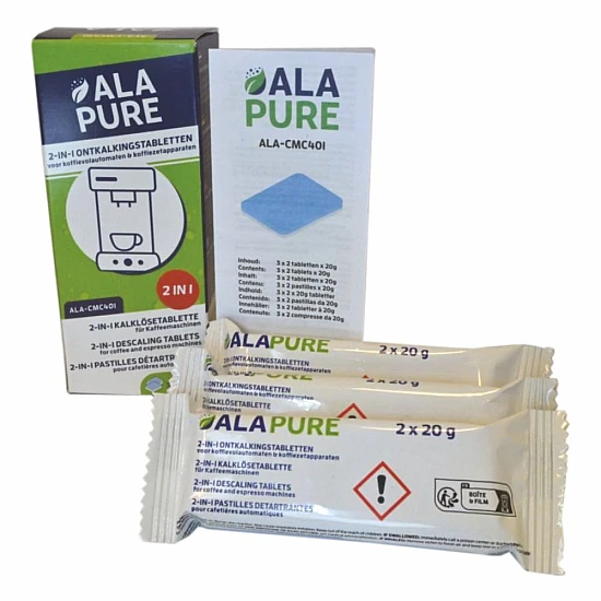 Alapure 2 in 1 Pastilles de détartrage pour Gaggenau 00311975 / VERO series / TCZ8002 (6x20gr) Alapure 2 in 1 Pastilles de détartrage pour Gaggenau 00311975 / VERO series / TCZ8002 (6x20gr)